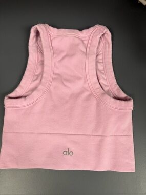 ALO Yoga Light Pink Racerback Crop Top